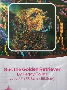 Gus the Golden Retriever by Peggy Collins OOS Diamond Art Club